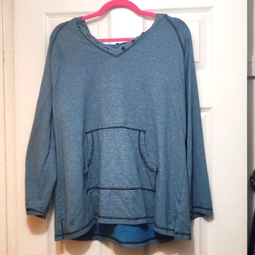 Avenue lightwight mirco striped hoodie 14/16